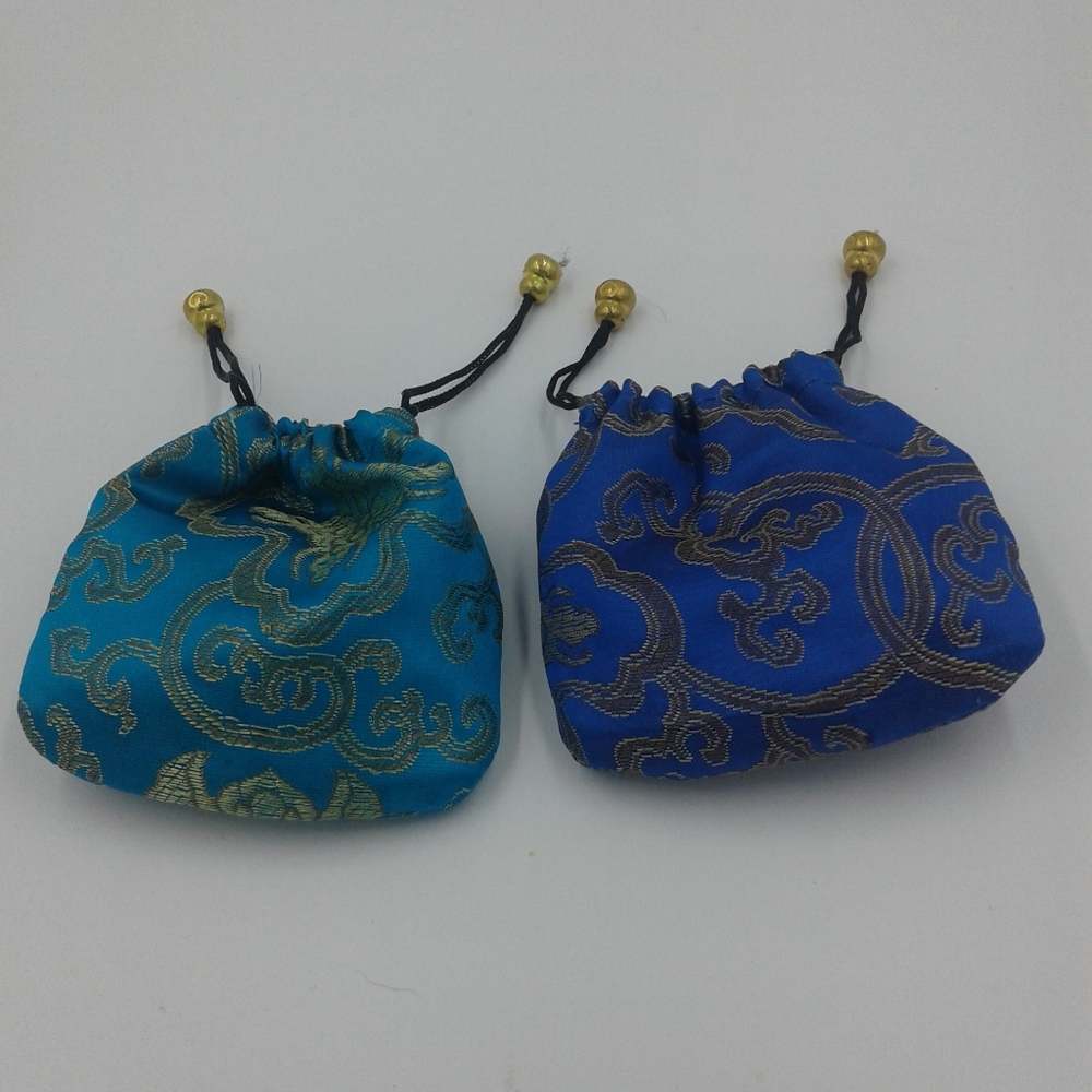 2 Asian Fabric Gift Bags
